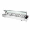 Vannbad med overhylle og nyseskjerm – elektrisk - 1 245 mm - 1,5 kW - 4x GN 1/2