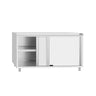 Benkeskap i rustfritt stål ECO - 1600x700 mm - med skyvedører