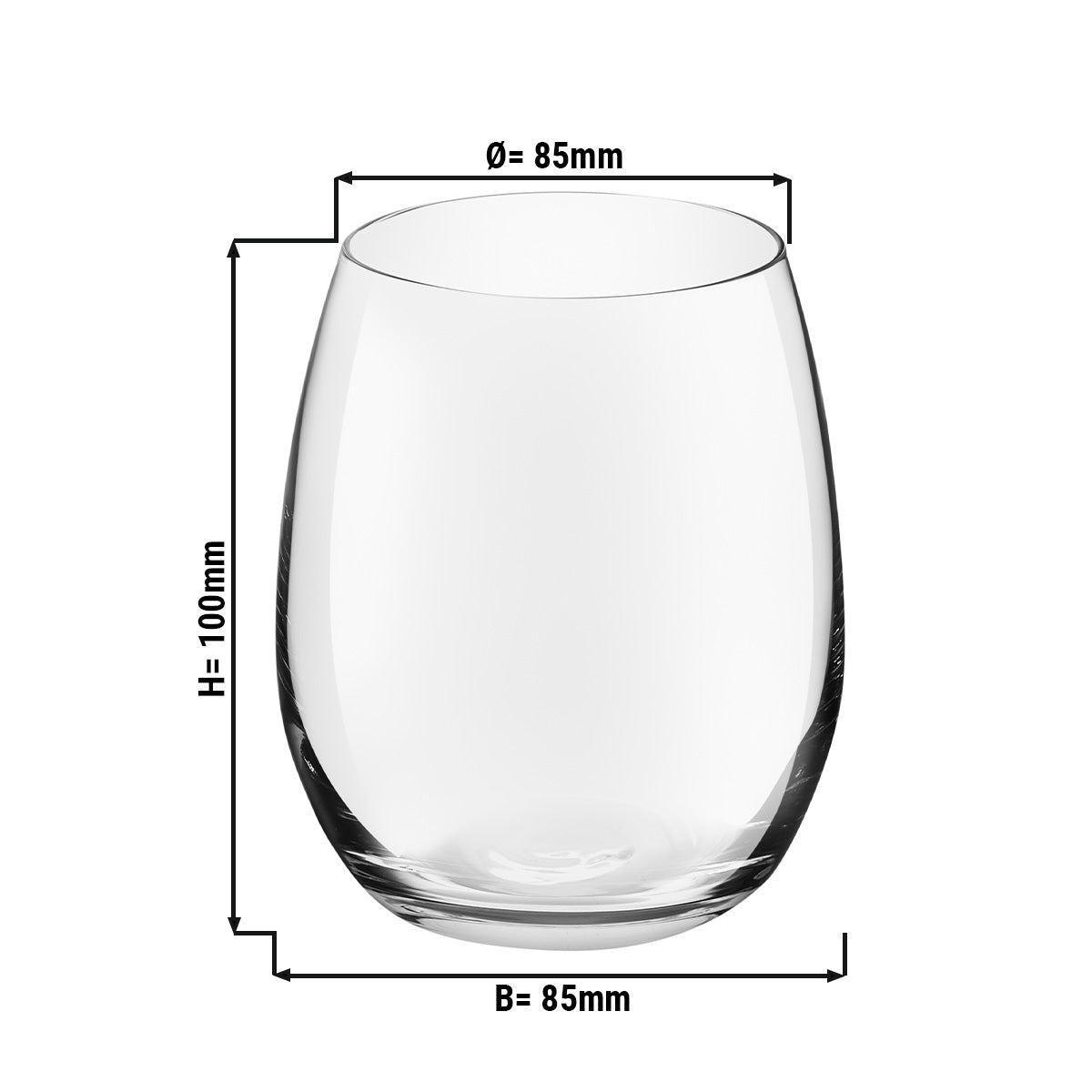 (12 stk.) All Purpose Drikkeglass - VENICE - 390 ml - Gjennomsiktig