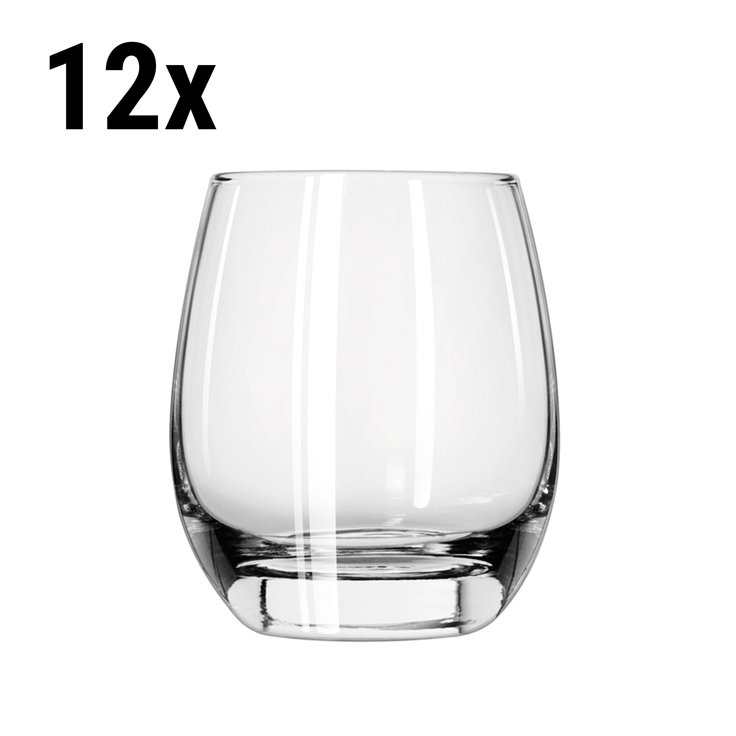 (12 stk.) All Purpose Drikkeglass - VENICE - 330 ml - Gjennomsiktig