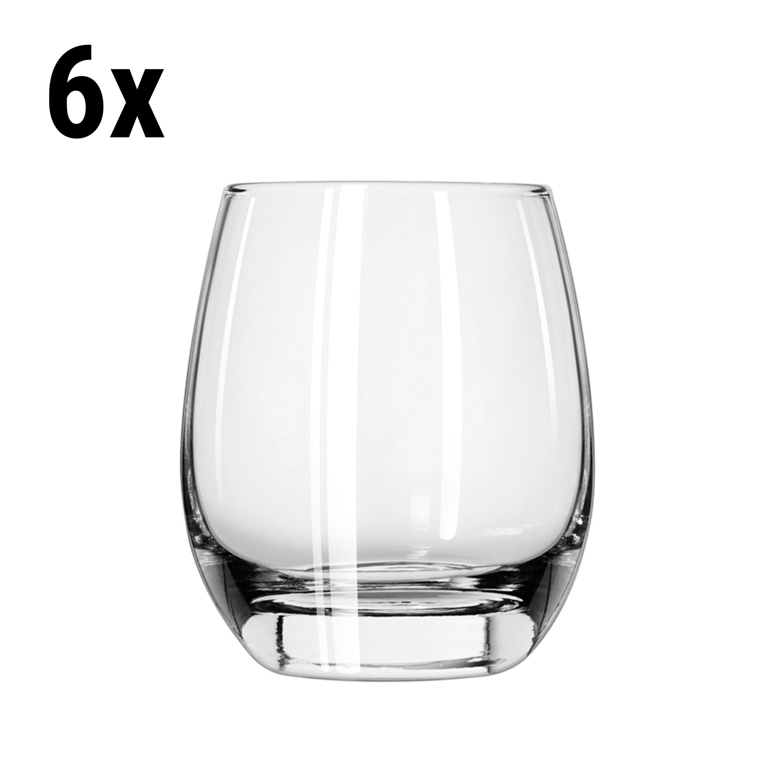 (6 stk.) All Purpose Drikkeglass - VENICE - 330 ml - Gjennomsiktig