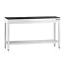 Arbeidsbenk i rustfritt stål PREMIUM - 1500x600 mm - med underhylle & forsterkningsstag - inkl. granittplate