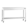 Arbeidsbenk i rustfritt stål PREMIUM - 1500x800 mm - med underhylle & forsterkningsstag