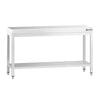 Rustfritt stål arbeidsbord PREMIUM - 1,5 m - med underhylle