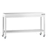 Arbeidsbenk i rustfritt stål PREMIUM - 1600x600 mm - med underhylle & forsterkningsstag