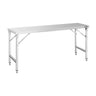 Arbeidsbenk i rustfritt stål - sammenleggbar - 1800x600 mm