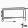 Arbeidsbord i rustfritt stål ECO - 1800x700 mm - med underhylle