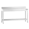 Arbeidsbenk i rustfritt stål PREMIUM - 1800x800 mm - med underhylle & oppkant