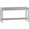 Arbeidsbord i rustfritt stål ECO - 2000x600 mm - med underhylle & forsterkningsstag