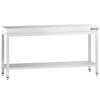 Rustfritt stål arbeidsbord PREMIUM 2,0 m - med underhylle