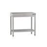 Arbeidsbord i rustfritt stål ECO - 700x700 mm - med underhylle