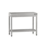 Arbeidsbord i rustfritt stål ECO - 800x600 mm - med underhylle