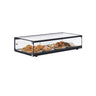 Vitrineskap for benkeplate - nøytral - laget av herdet glass - 900 mm