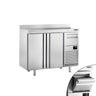 Barkjølebenk Premium PLUS - 1468x600 mm - 340 l - 2 dører, oppkant & ausklopper for kaffe