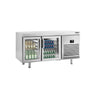 Barkjølebenk Premium PLUS - Glas - 1618x800x850 mm - 400 l - 4 glassdører - dobbeltglass
