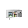 Kjølebenk Premium PLUS - 1618x800 mm - 420 l - med 2 glassdører - dobbeltglass