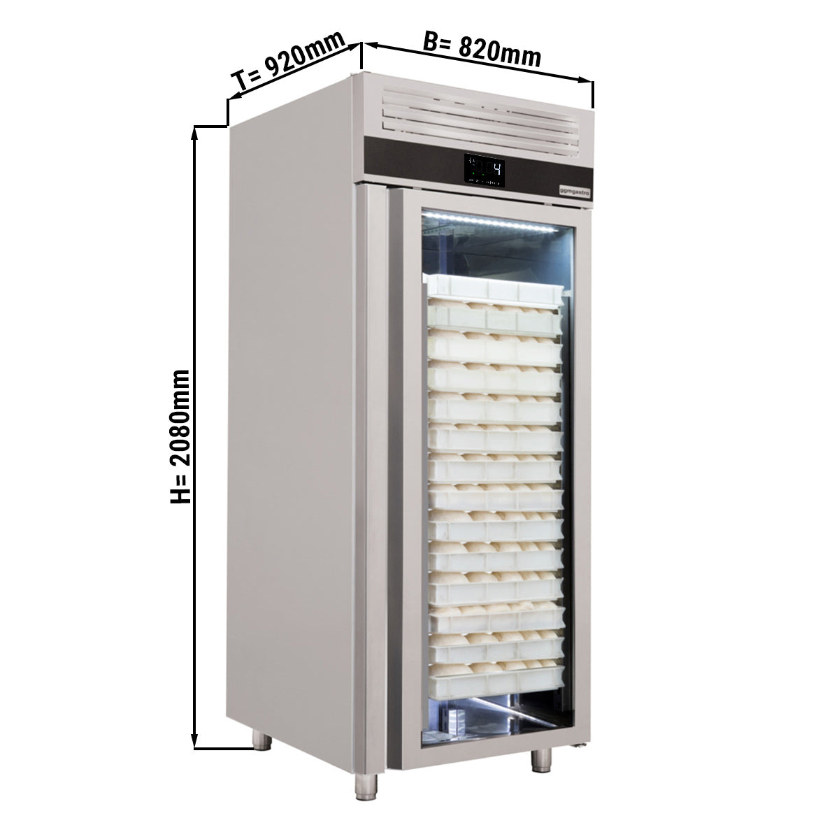 Kjøleskap til bakevarer - 0,8 x 0,91 m - med 1 glassdør