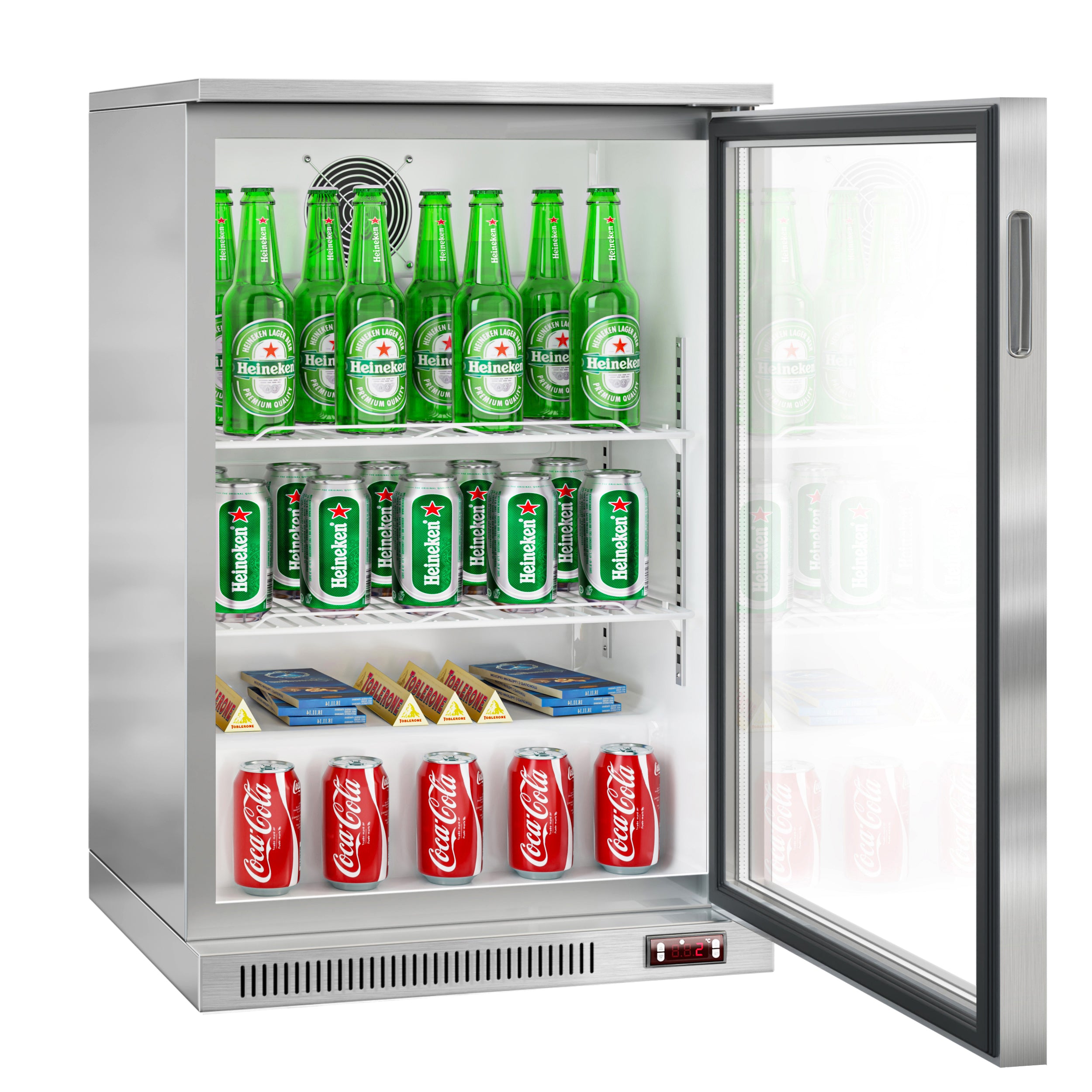 Bar kjøleskap - 0,6 m - 130 liter - 1 glassdør