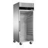 Bakerikjøleskap i rustfritt stål PREMIUM - EN 600x800 - 800 l - +2 °C til +8 °C - med 1 glassdør - Umluftkjøling, LED-belysning, Lås, R290 - svart