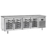 Kjølebenk Premium PLUS - 2752x800 mm - 850 l - med 4 glassdører - granitt topplate