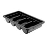 Bestikkbakke - med 4 rom - 293x526 mm - Høyde: 97 mm - polypropylen - svart