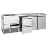 Bardisk PREMIUM - 2500x700 mm - 2 dører & 2 skuffer