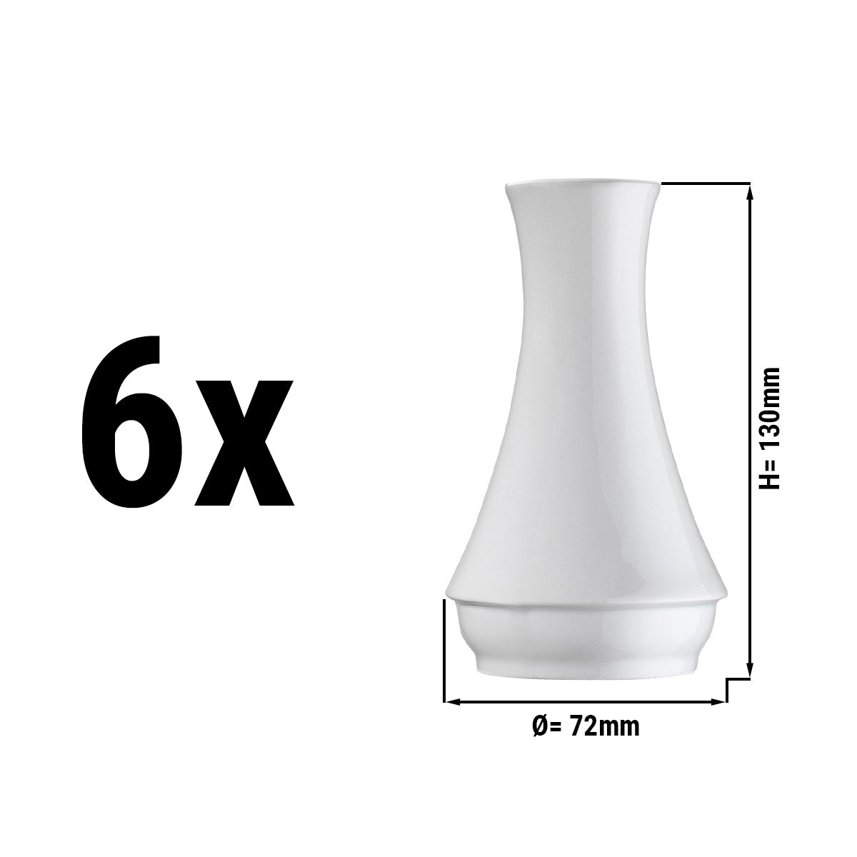 (6 Stykker) MIX &amp; MATCH - Vase