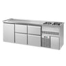 Bardisk Premium PLUS - 2500x700 mm - 1 dør & 4 skuffer