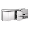 Bardisk PREMIUM - 2500x700 mm - 2 dører & 2 skuffer
