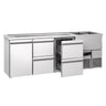 Bardisk PREMIUM - 2500x700 mm - 1 dør & 4 skuffer