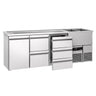 Bardisk PREMIUM - 2500x700 mm - 1 dør & 5 skuffer