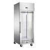Bakerifryseskap i rustfritt stål ECO - EN 600x800 - 600 l - -18 °C til -15 °C - med 1 glassdør