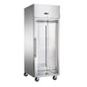 Bakerikjøleskap i rustfritt stål ECO - EN 600x800 - 800 l - +2 °C til +8 °C - med 1 glassdør - Ventilert kjøling, LED-belysning, R290