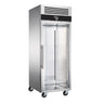 Bakerifryseskap i rustfritt stål PREMIUM - EN 600x800 - 600 l - -18 °C til -15 °C - med 1 glassdør - Umluftkjøling, LED-belysning, R290 - svart
