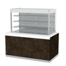 Konditormonter bordmodell PRAG - 1 700 mm - firkantet - med 4 hyller - LED-belysning - nattgardin
