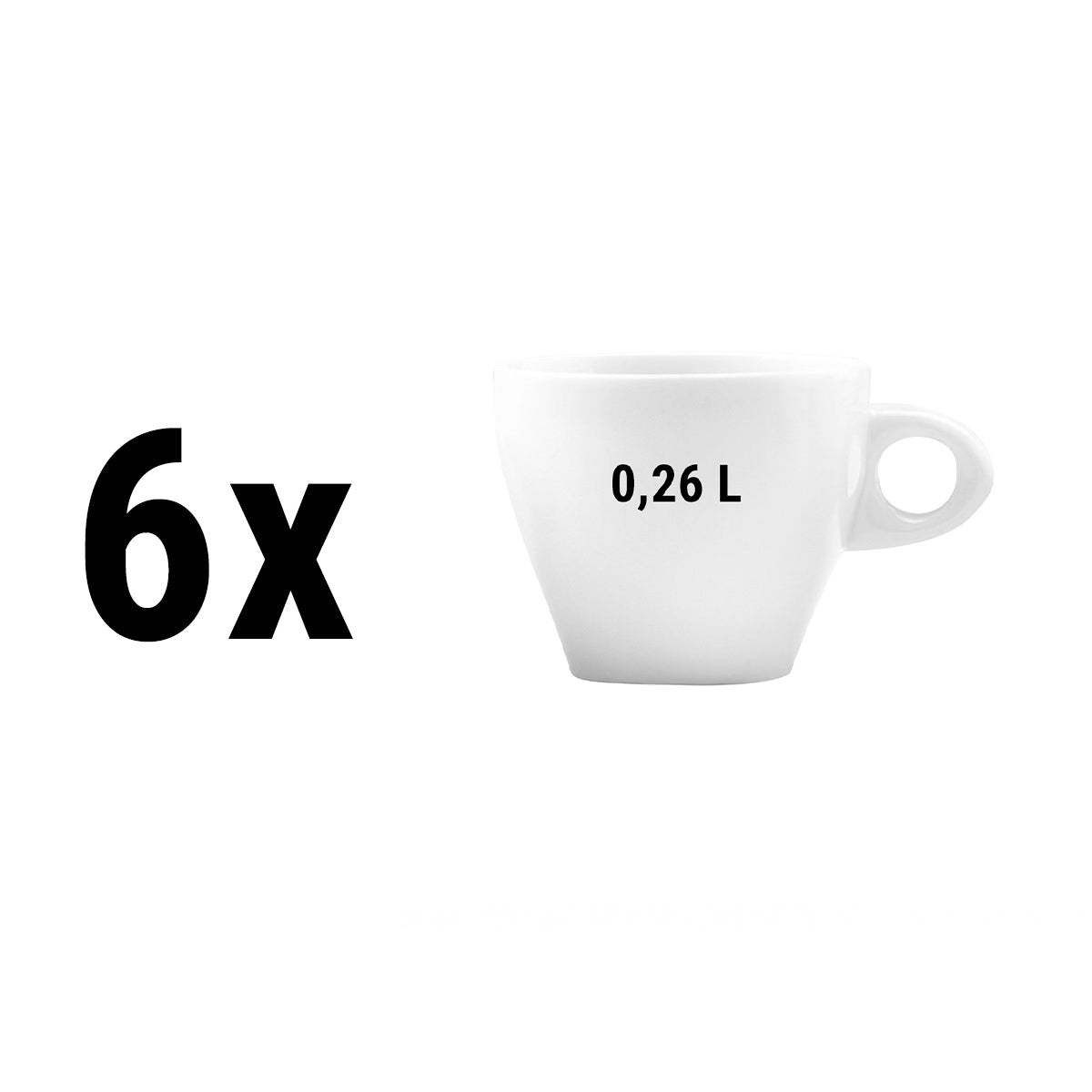 (6 Stykker) Seltmann Weiden - Cappuccino kopp - 0,26 Liter