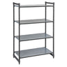 CAMBRO | Camshelving® - Basics Plus - Basic reol - 1220 mm - med 4 lukkede hyller