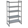 CAMBRO | Camshelving® - Basics Plus - Grunnleggende hyller - 765 mm - med 4 slisser og 1 lukket hylle