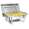(2 stk.) Chafing dish – GN 1/1 – med lokk og ben i rustfritt stål