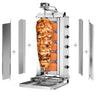 Gass kebabgrill - 5 brennere - maks. 80 kg - inkl. 2 sprutskjermer og 2 dører