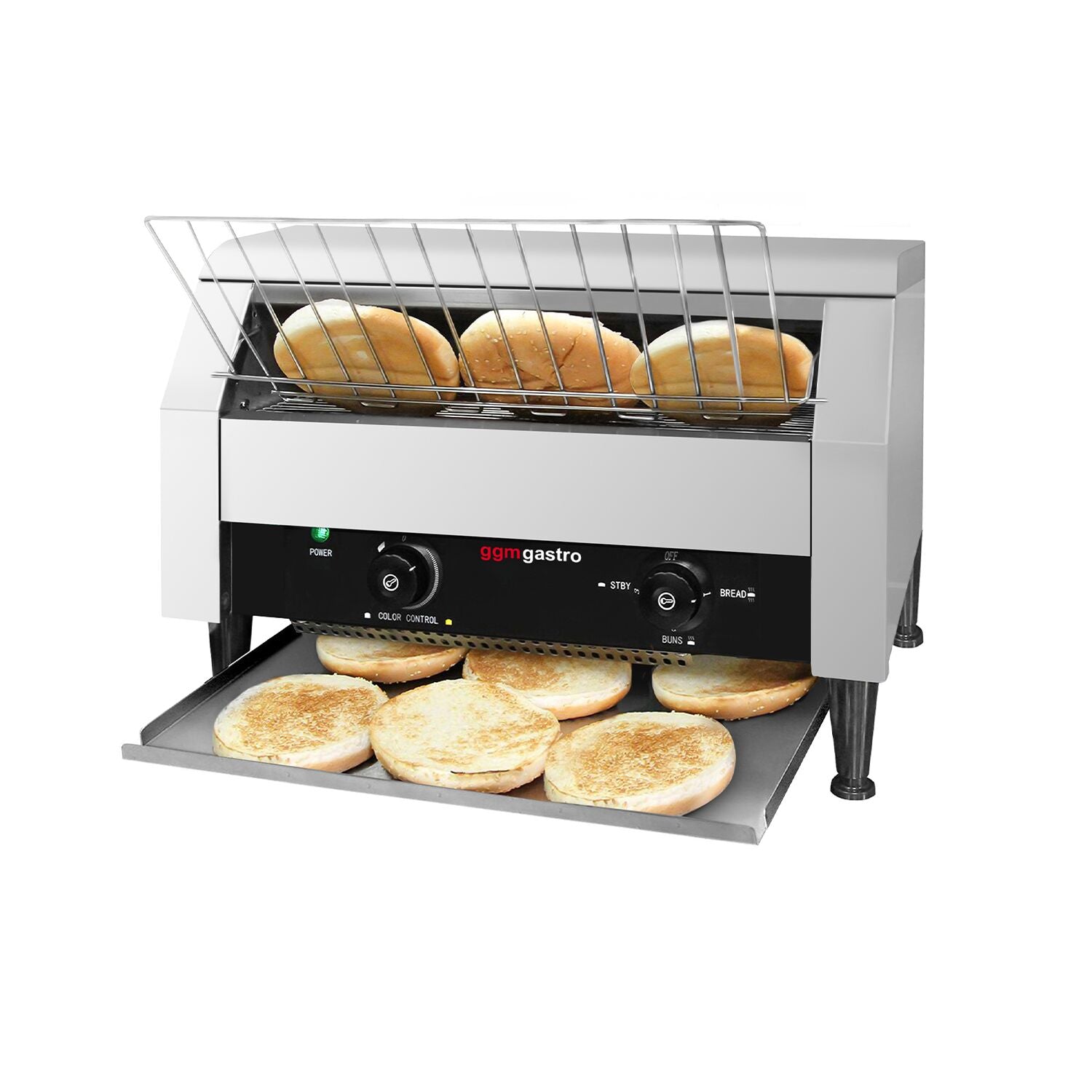 Brødrister, rullebånd - manuell - 2,6 kW - ca. 300 skiver/time