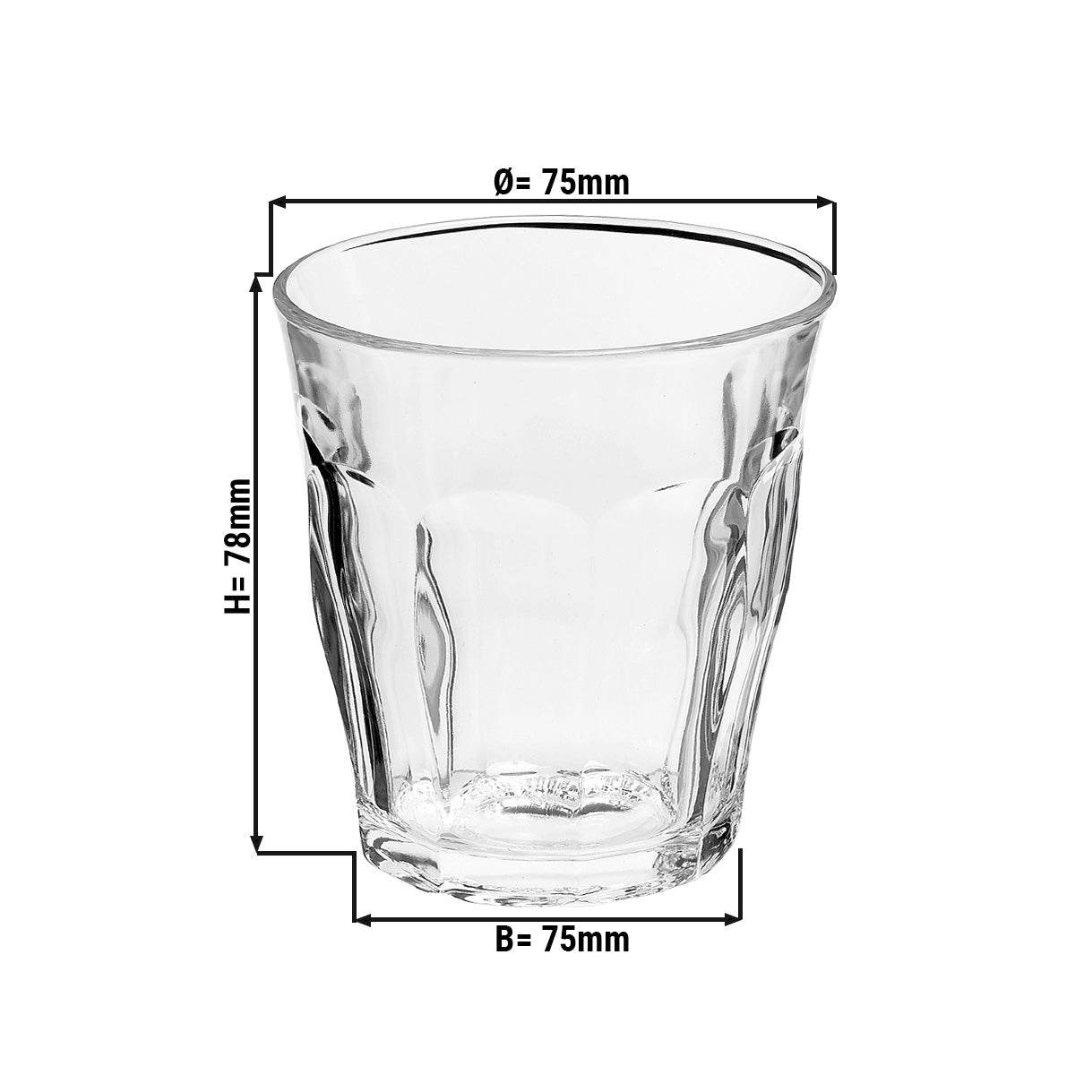 (12 stk.) Duralex All Purpose Drikkeglass - ISTANBUL - 160 ml - Gjennomsiktig