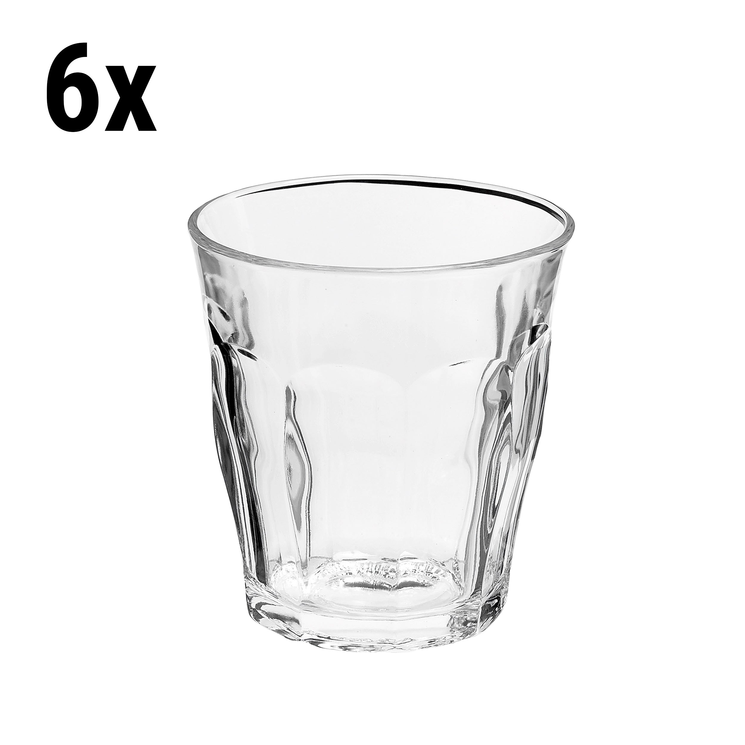 (6 stk.) Duralex All Purpose Drikkeglass - ISTANBUL - 160 ml - Gjennomsiktig