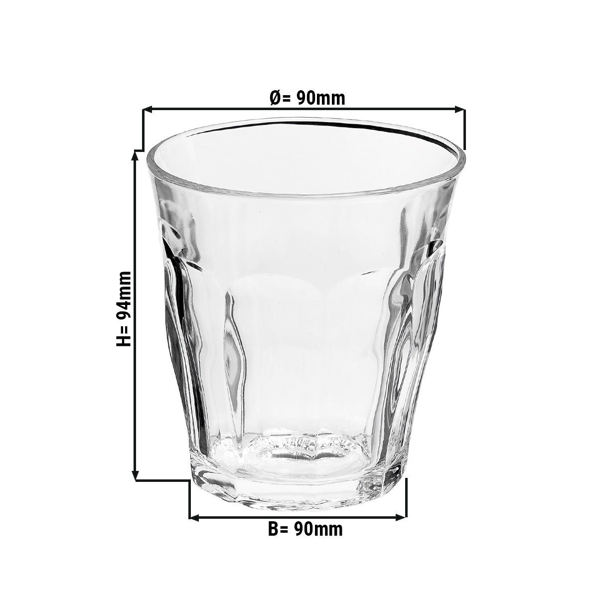 (6 stk.) Duralex All Purpose Drikkeglass - ISTANBUL - 310 ml - Gjennomsiktig