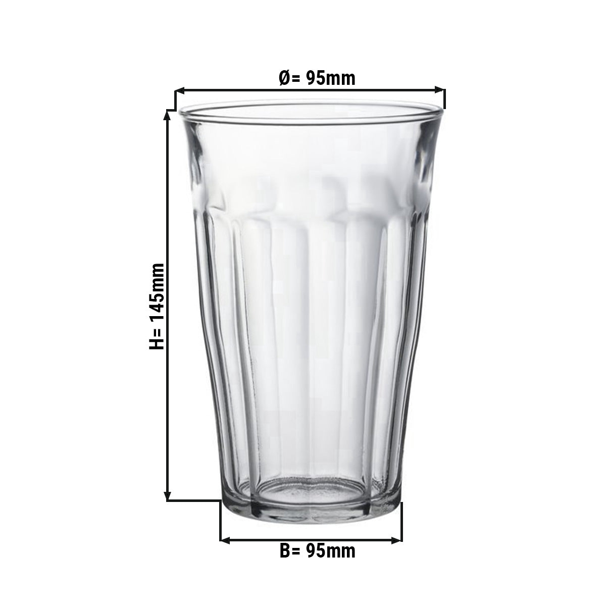 (6 stk.) Duralex All Purpose Drikkeglass - ISTANBUL - 500 ml - Gjennomsiktig