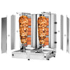 Gass Kebabgrill - 6 (2x6) brennere - 19,50 kW - maks. 80 kg - inkl. 2 sprutskjermer og 2 dører
