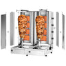 Gass Kebabgrill - 4+4 brennere - 26,0 kW - maks. 60 kg - inkl. 2 sprutskjermer og 2 dører