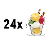 (24 stykker) Mini Cornet iskrem kopper - 0,245 liter