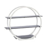 Buffetstativ i rustfritt stål - hvit - rund - 600x220x600 mm - 3-etasjes