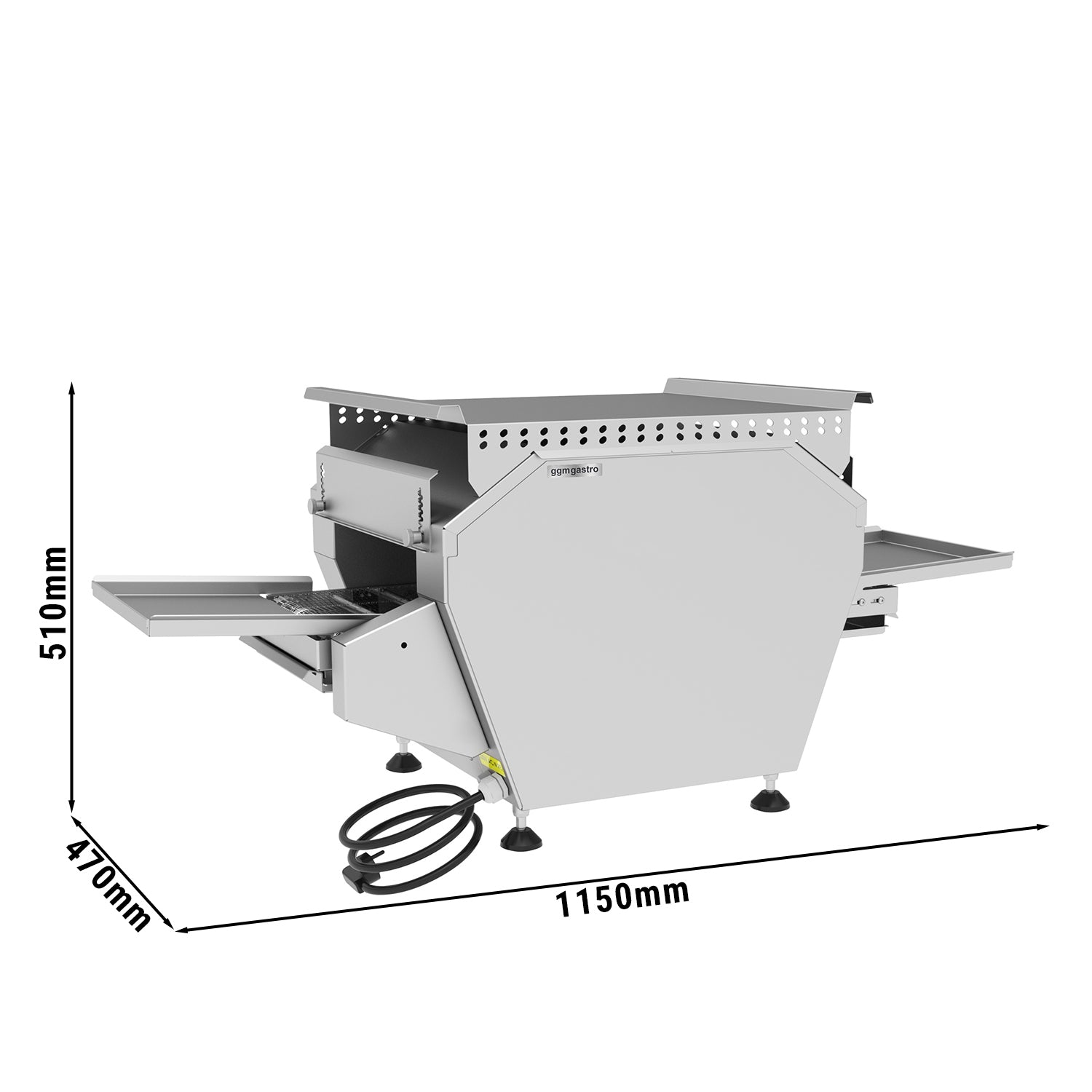 Elektrisk gjennomgående grill - 0,47 x 1,15 m